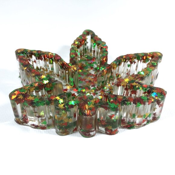 Resin Ashtray with Leaves Handmade Leaf - Picture 5 of 8